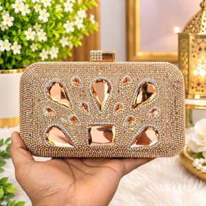 Exclusive Geometric Pearl Embellished Handbag