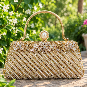 Royal Circular Mandala Zircon Evening Clutch Bag