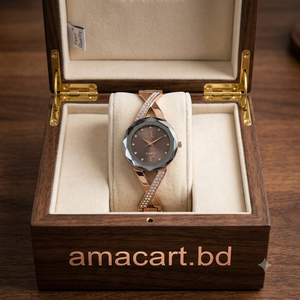 Luxury Diamond-Cut Crystal Quartz Ladies Watch