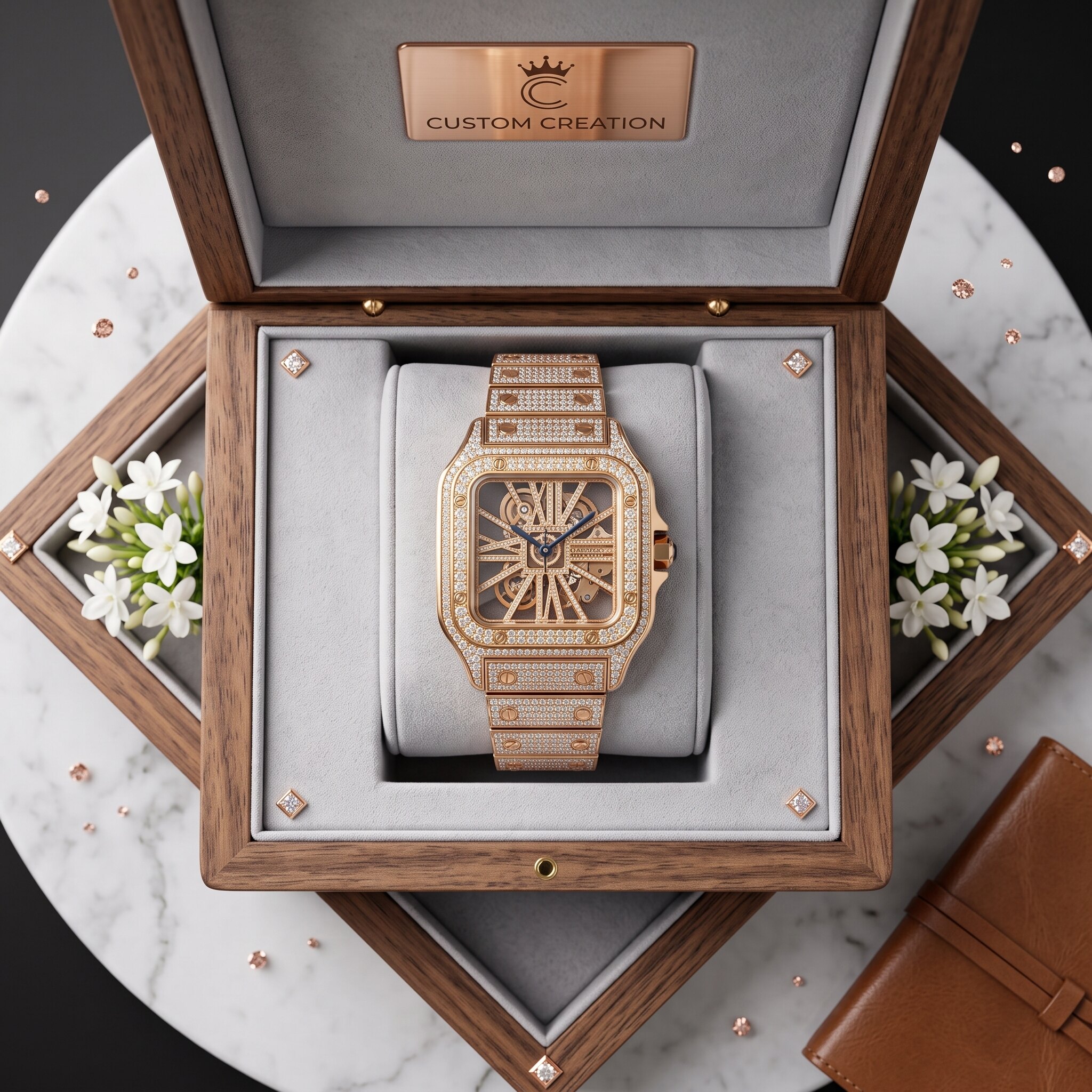 Royal Iced Diamond mens smart  Watch