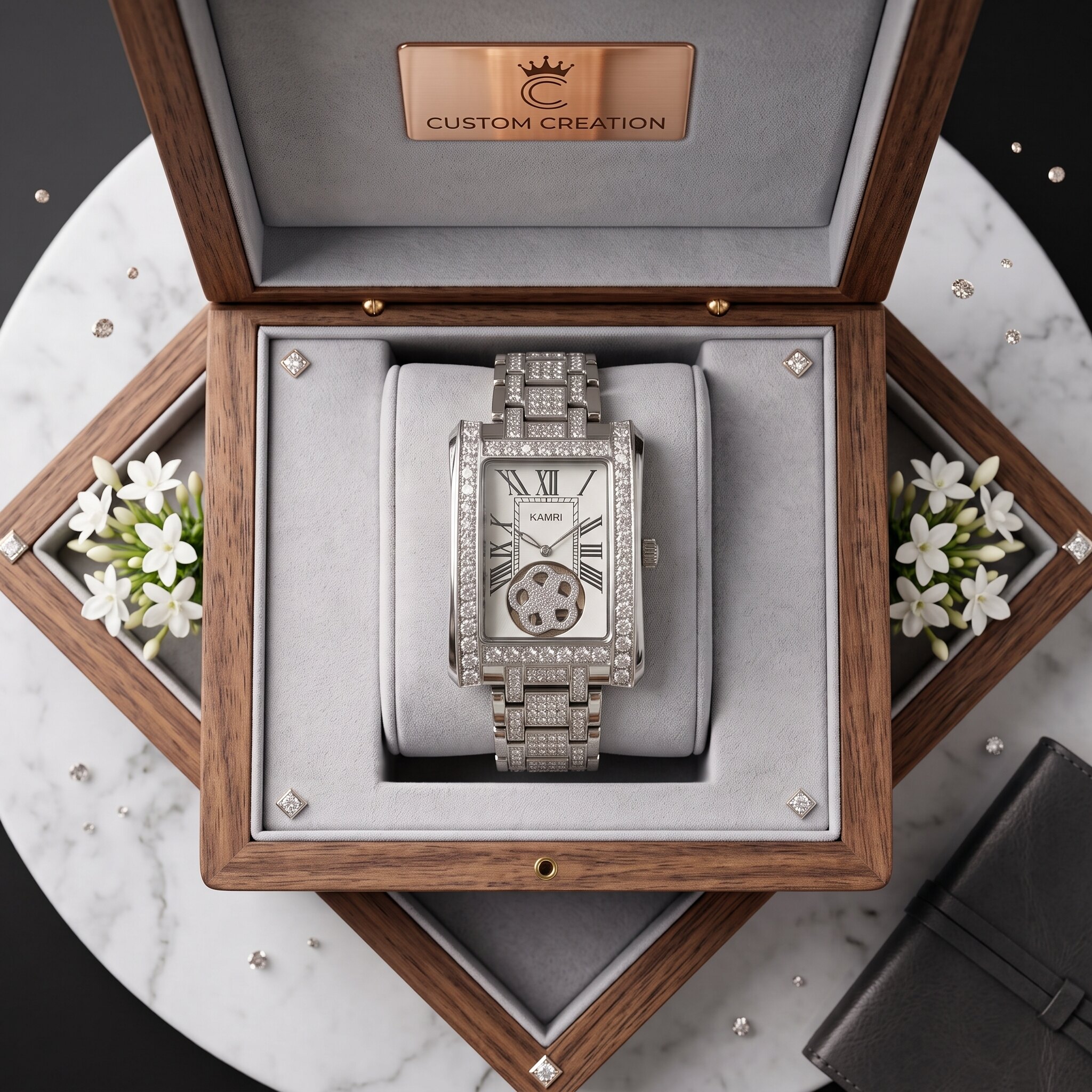 Royal Iced Diamond mens  smart Watch